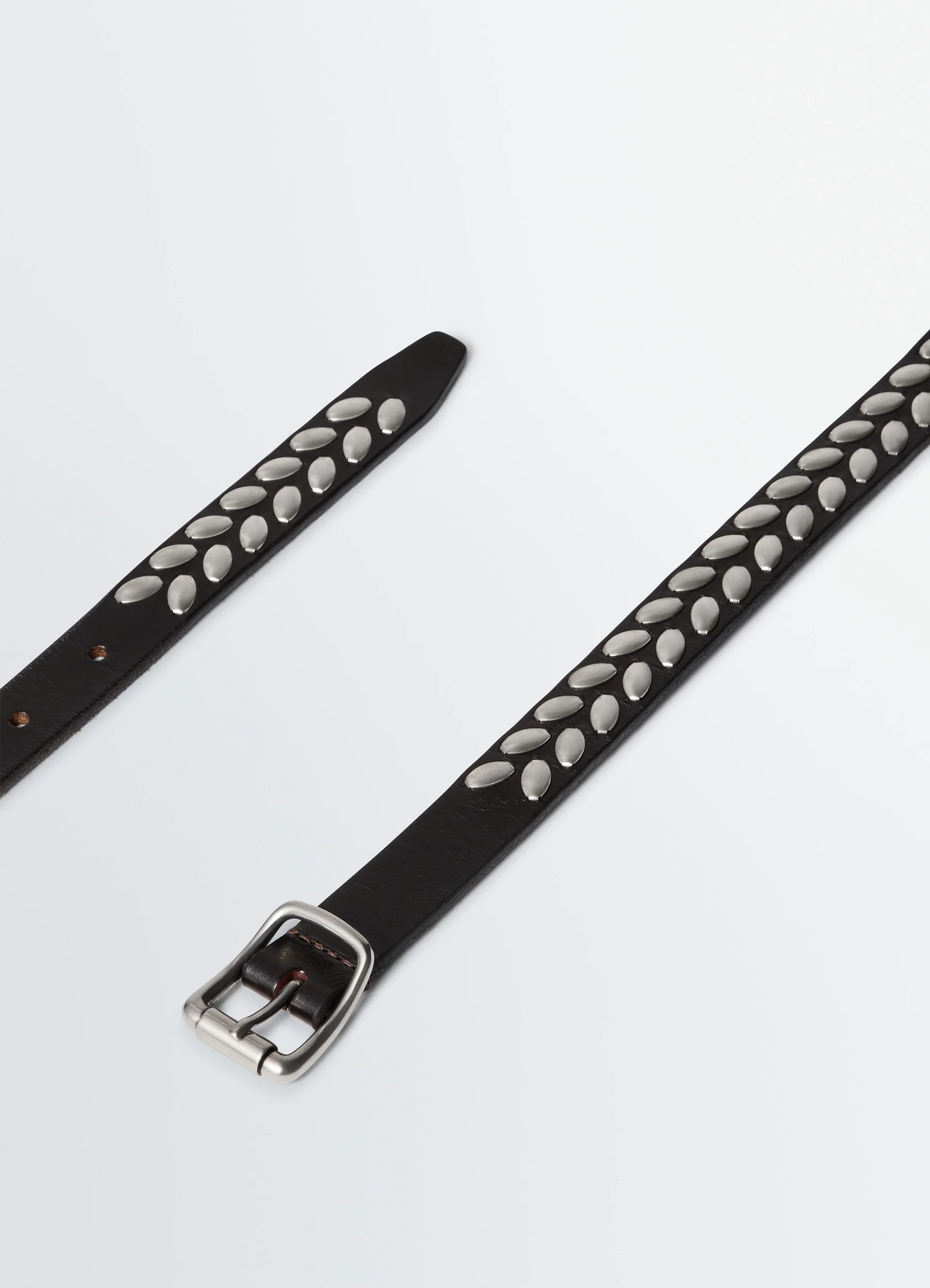 ALMOND STUD BELT 20 MM IN LEATHER - Image 3