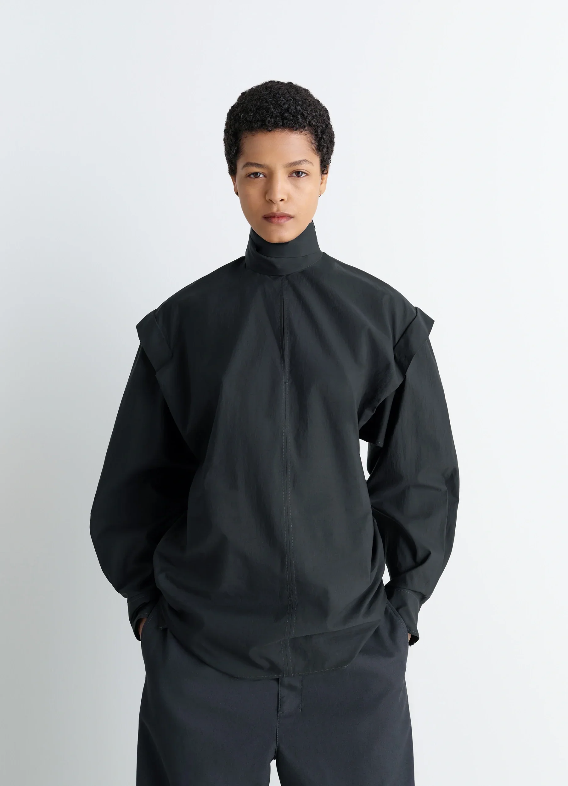 ASCOT BLOUSE WASHED COTTON SILK