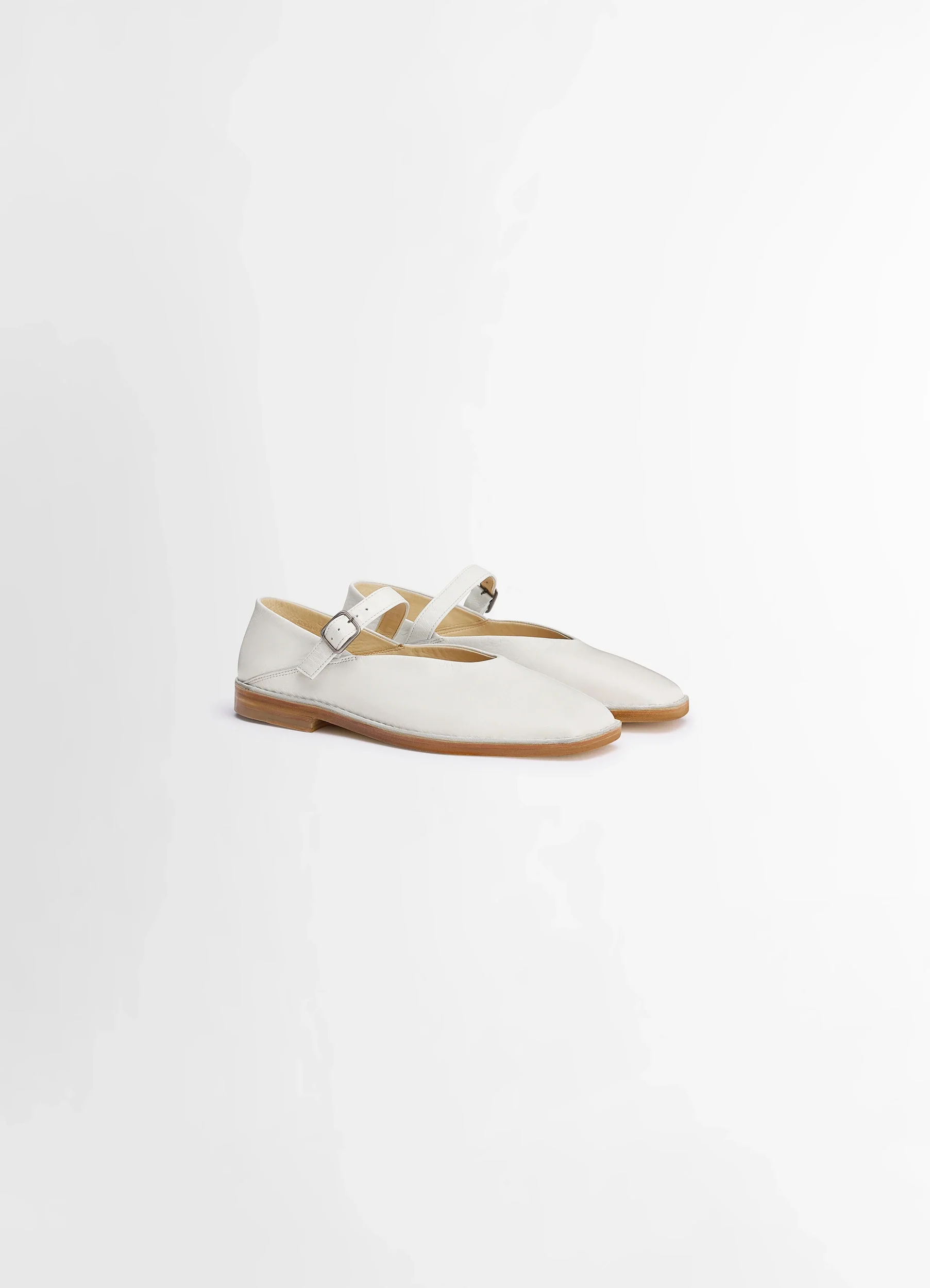 BALLERINA SHOES IN LEATHER - Image 3