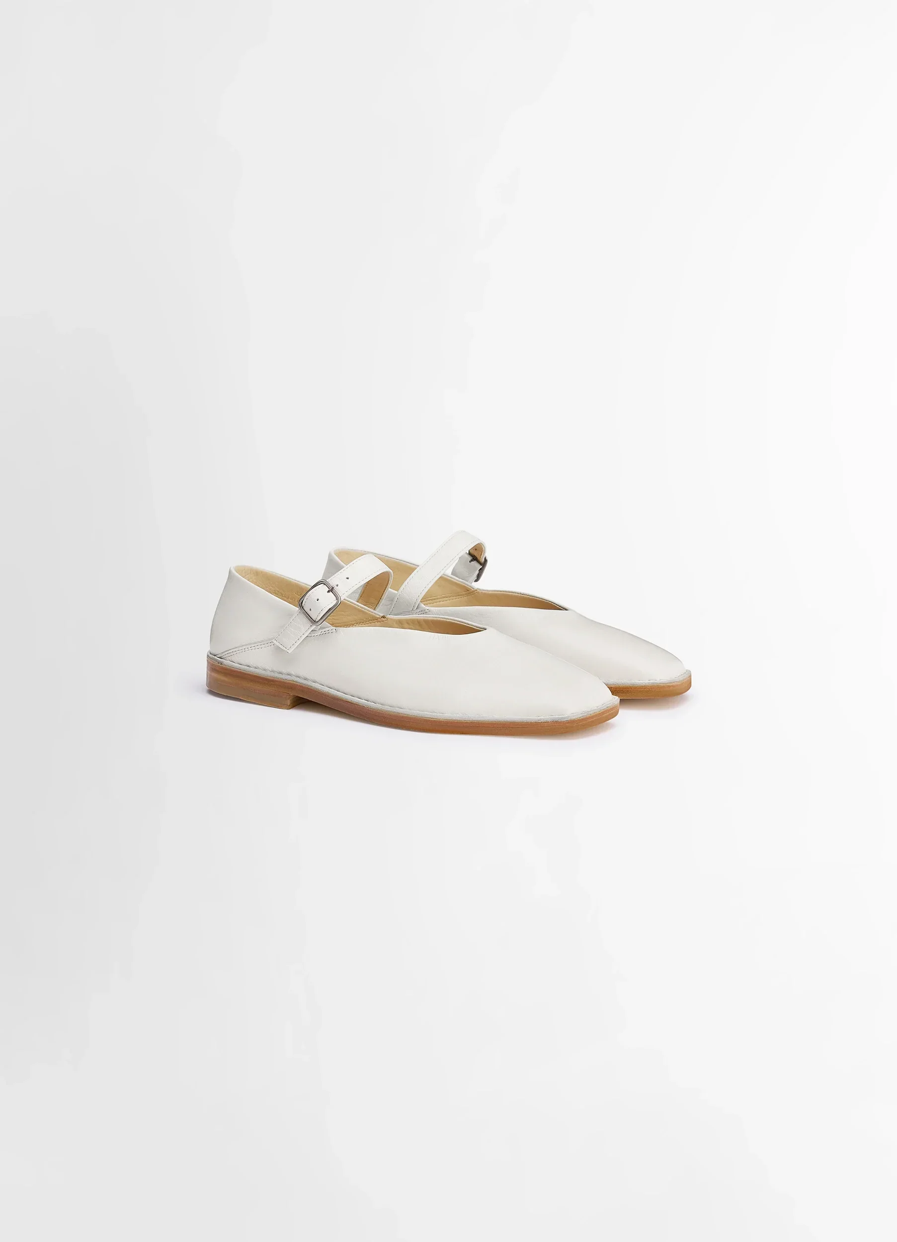 BALLERINA SHOES IN LEATHER - Image 3