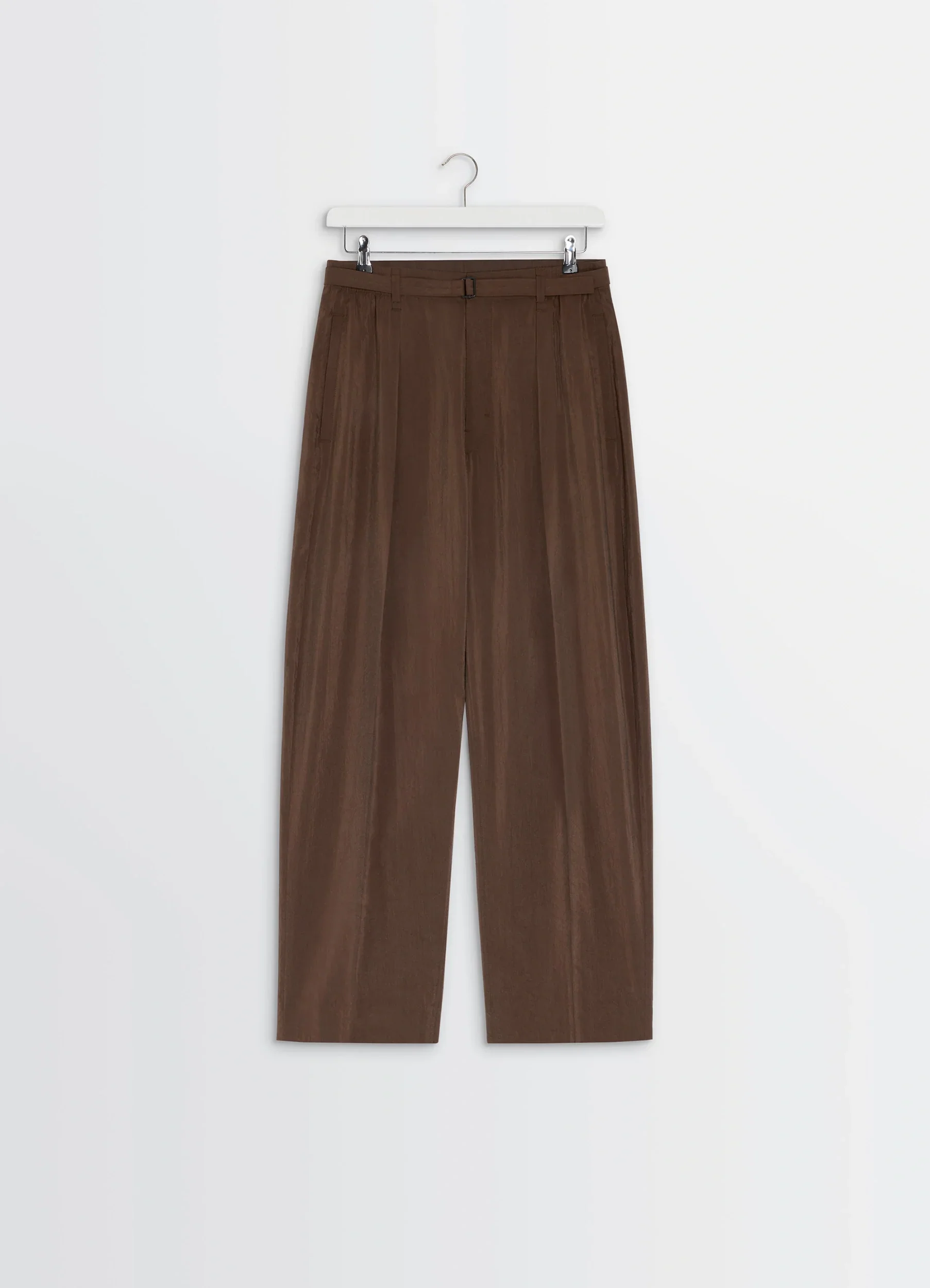 BELTED RELAXED PANTS IN DRY SILK - Image 7