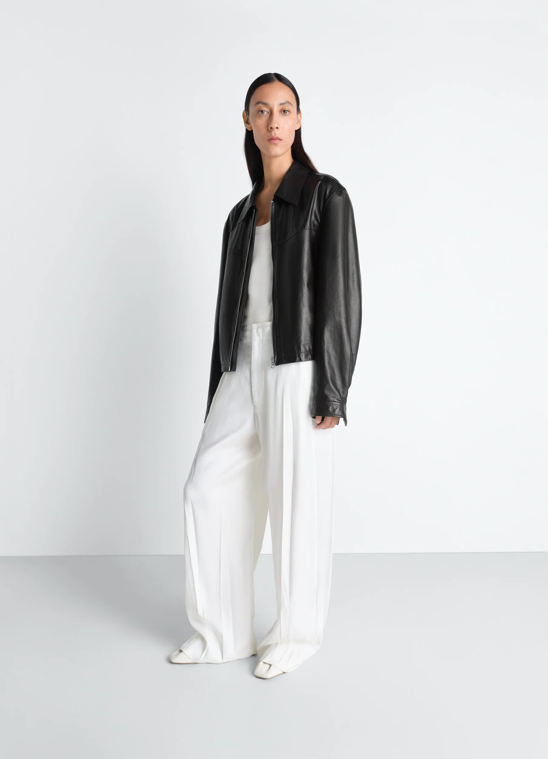BIKER BLOUSON IN LEATHER - Image 2