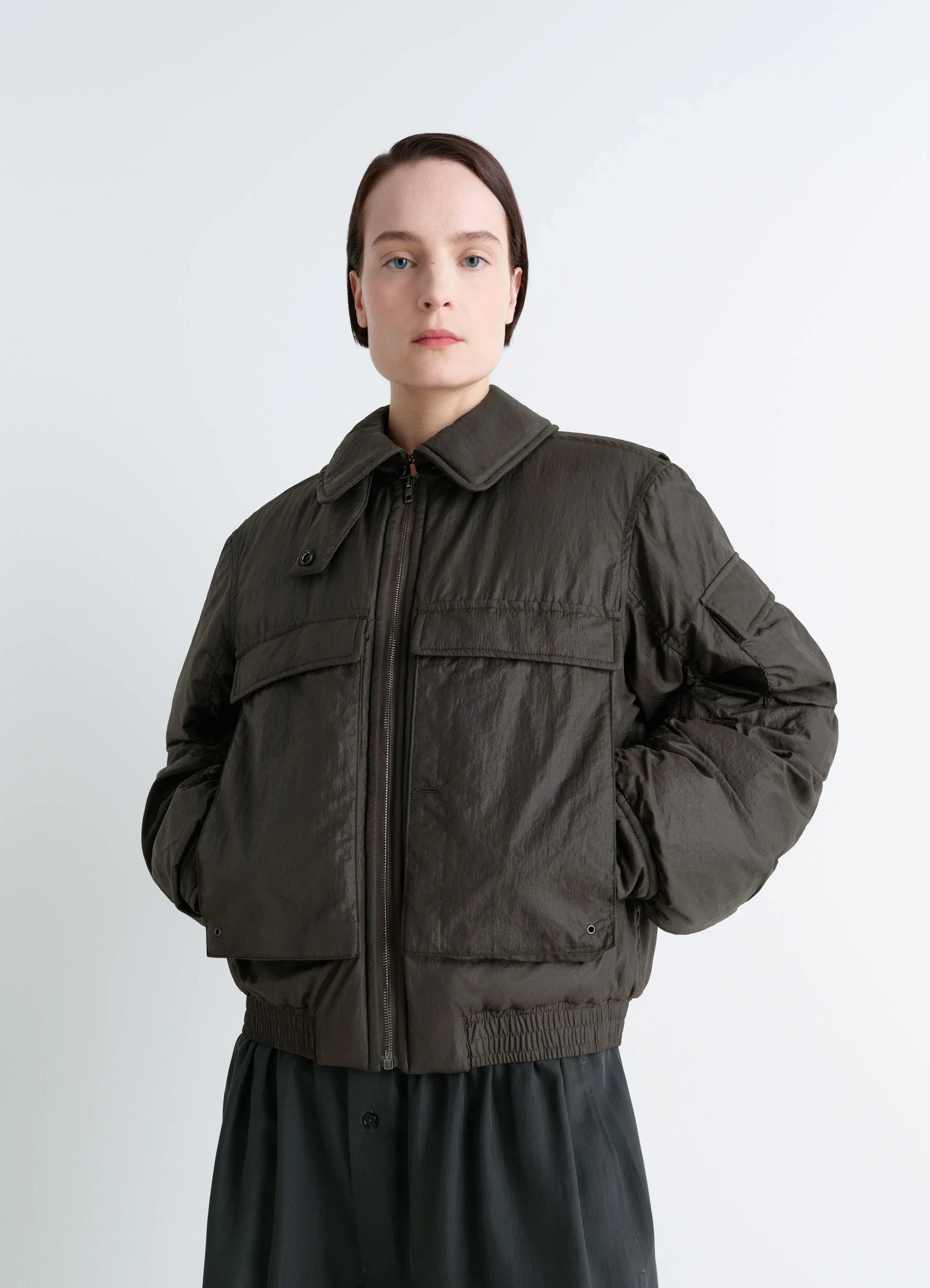 BOMBER IN LIGHT NYLON
