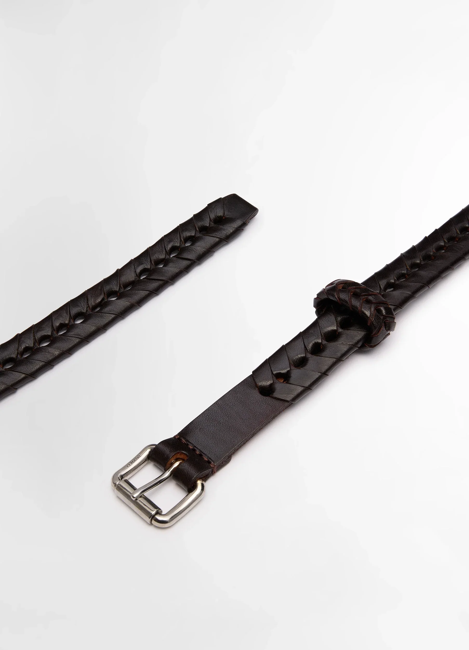 BRAIDED BELT 20MM IN LEATHER - Image 4