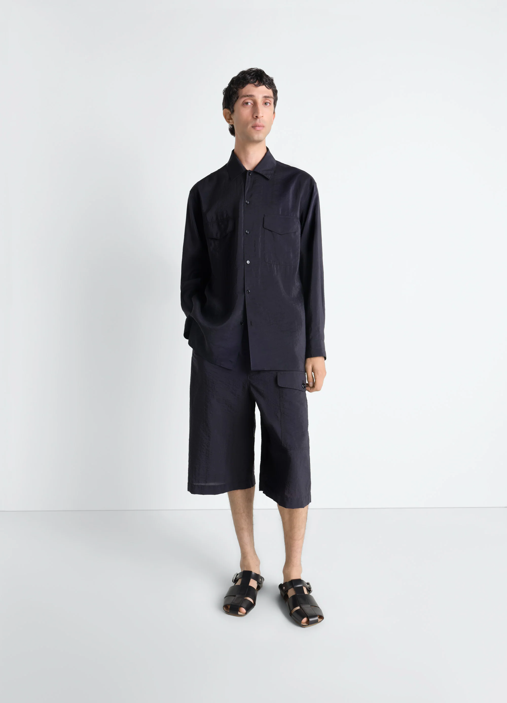 CARGO EASY SHORTS IN WASHED TECHNICAL COTTON