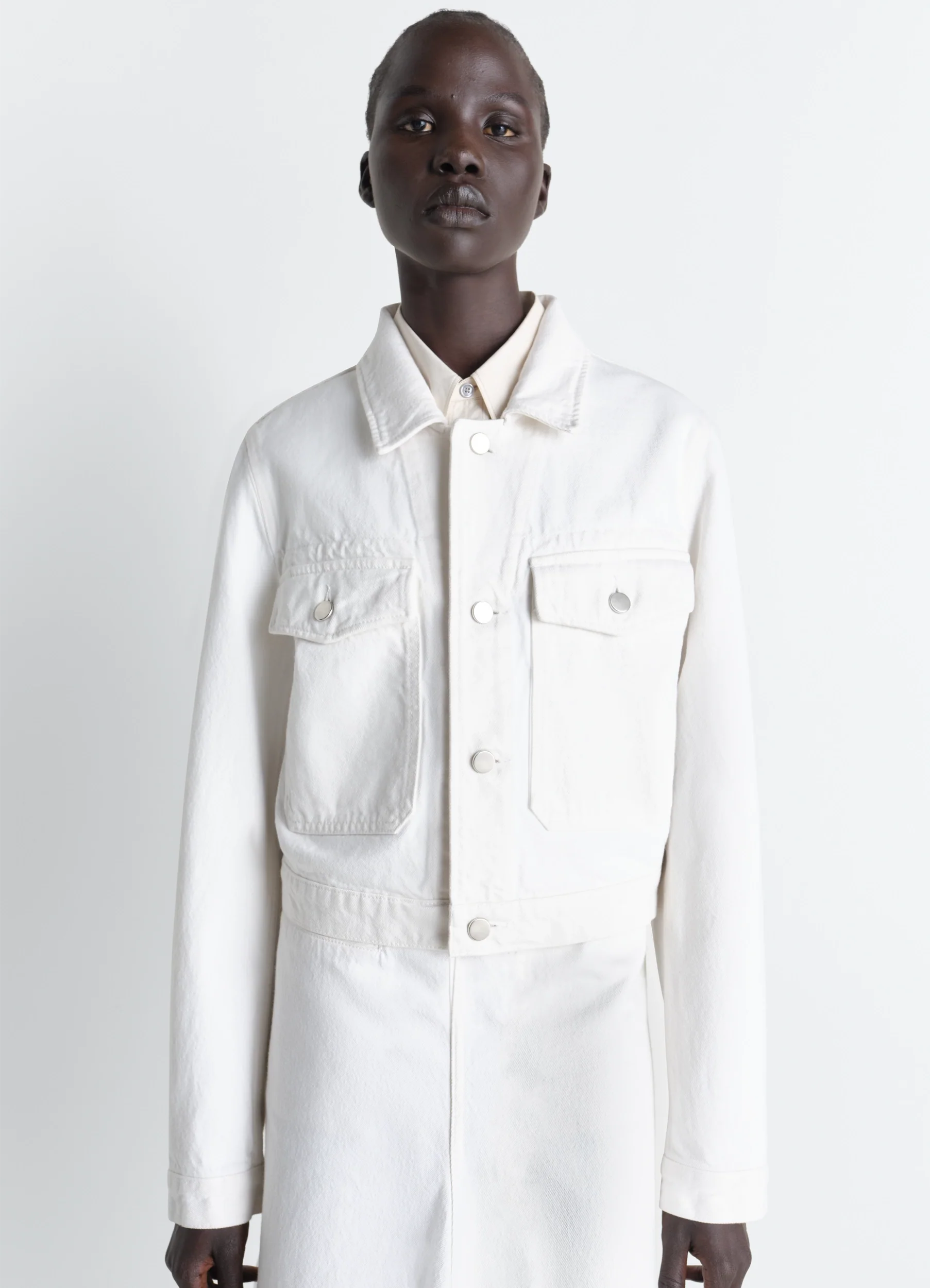 CROPPED BLOUSON IN DENIM