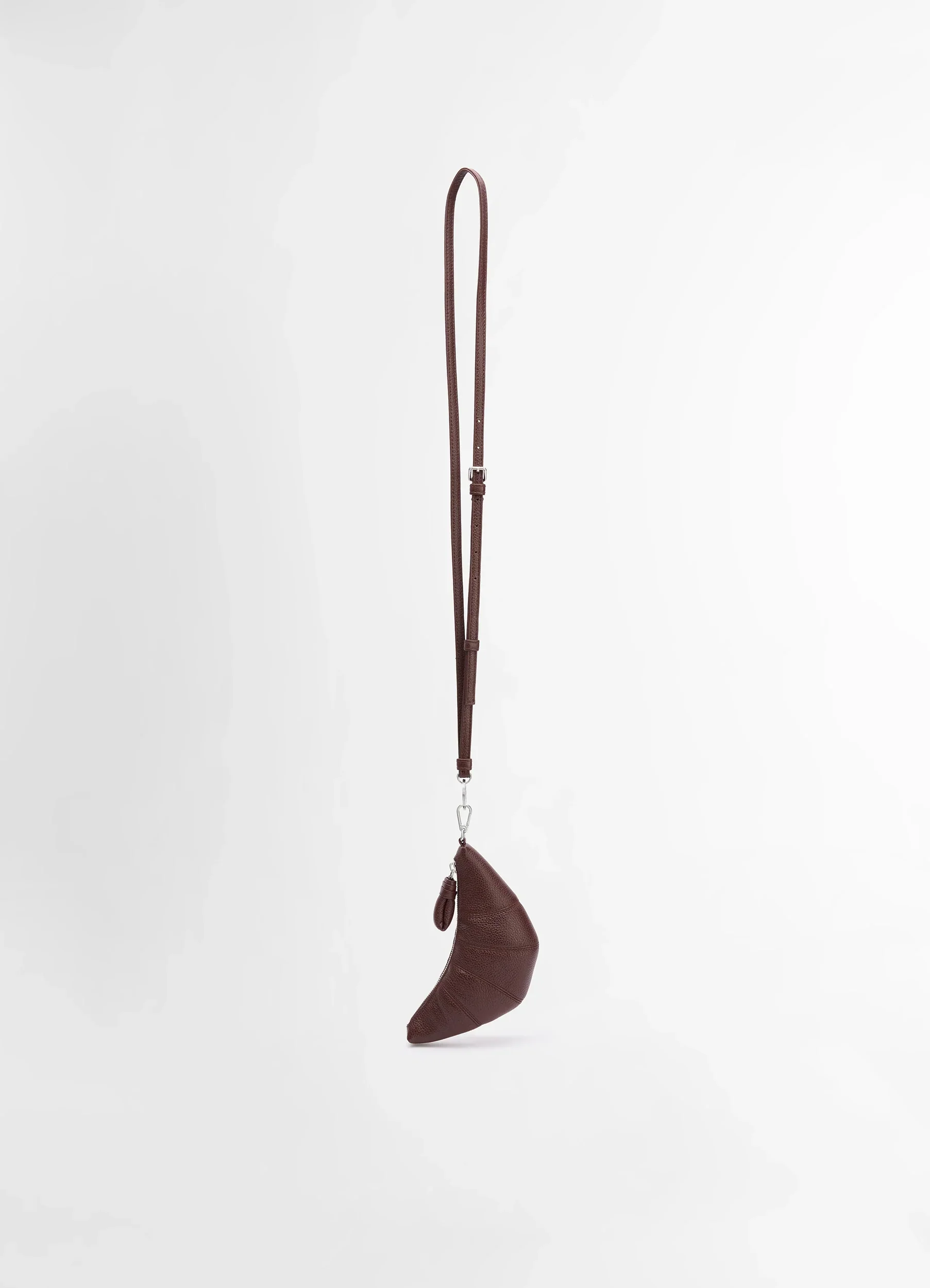 CROSSBODY CROISSANT COIN PURSE IN LEATHER