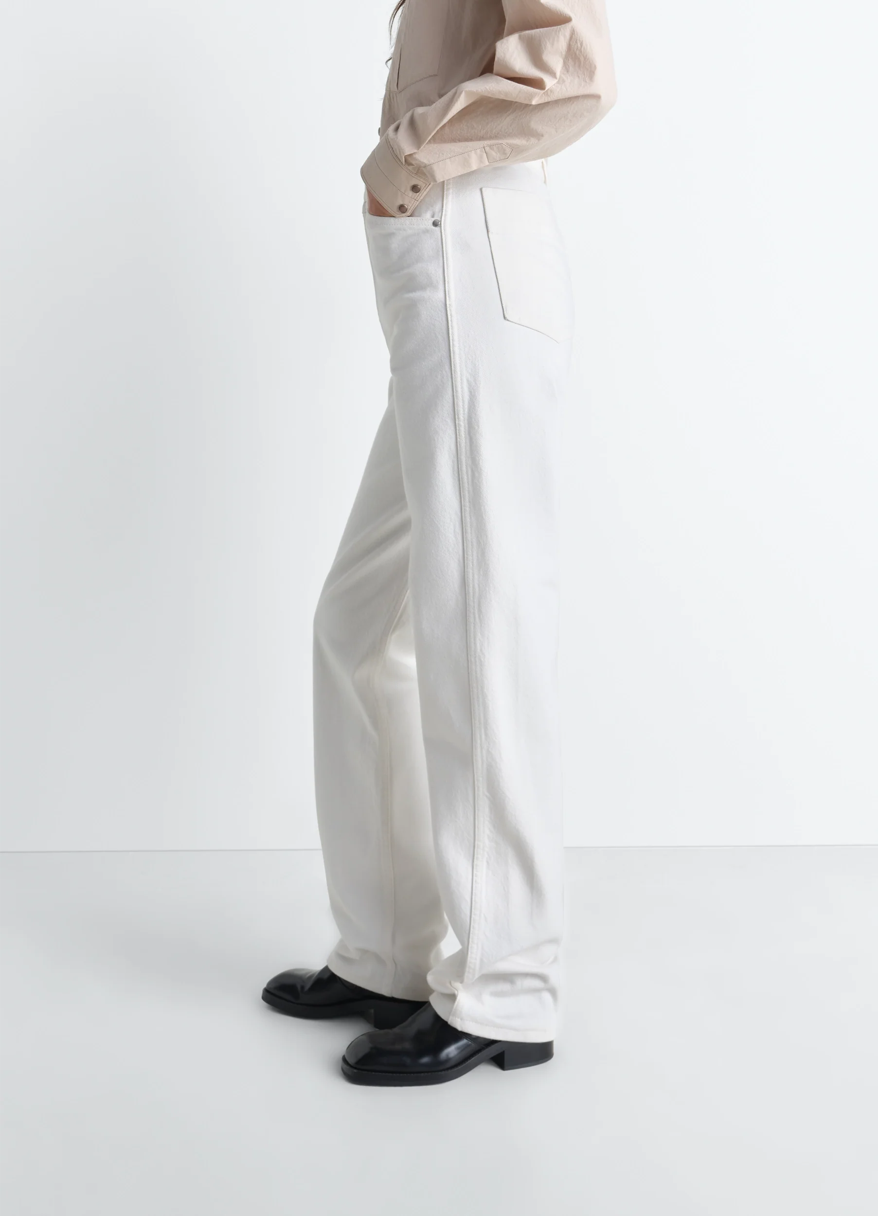 FIVE POCKETS TWISTED PANTS IN DENIM - Image 2