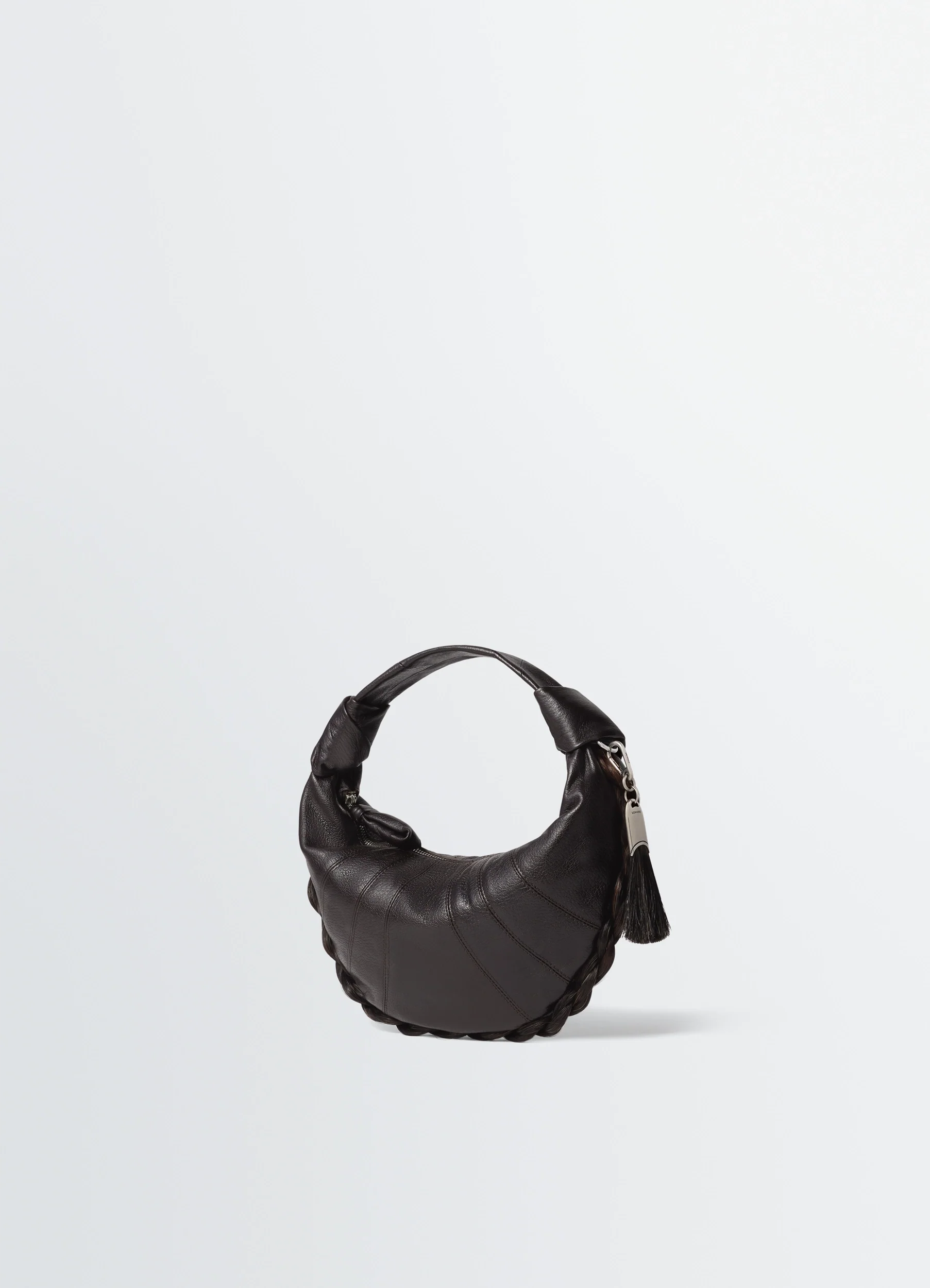 MINI FORTUNE CROISSANT BAG IN LEATHER AND HORSEHAIR - Image 3