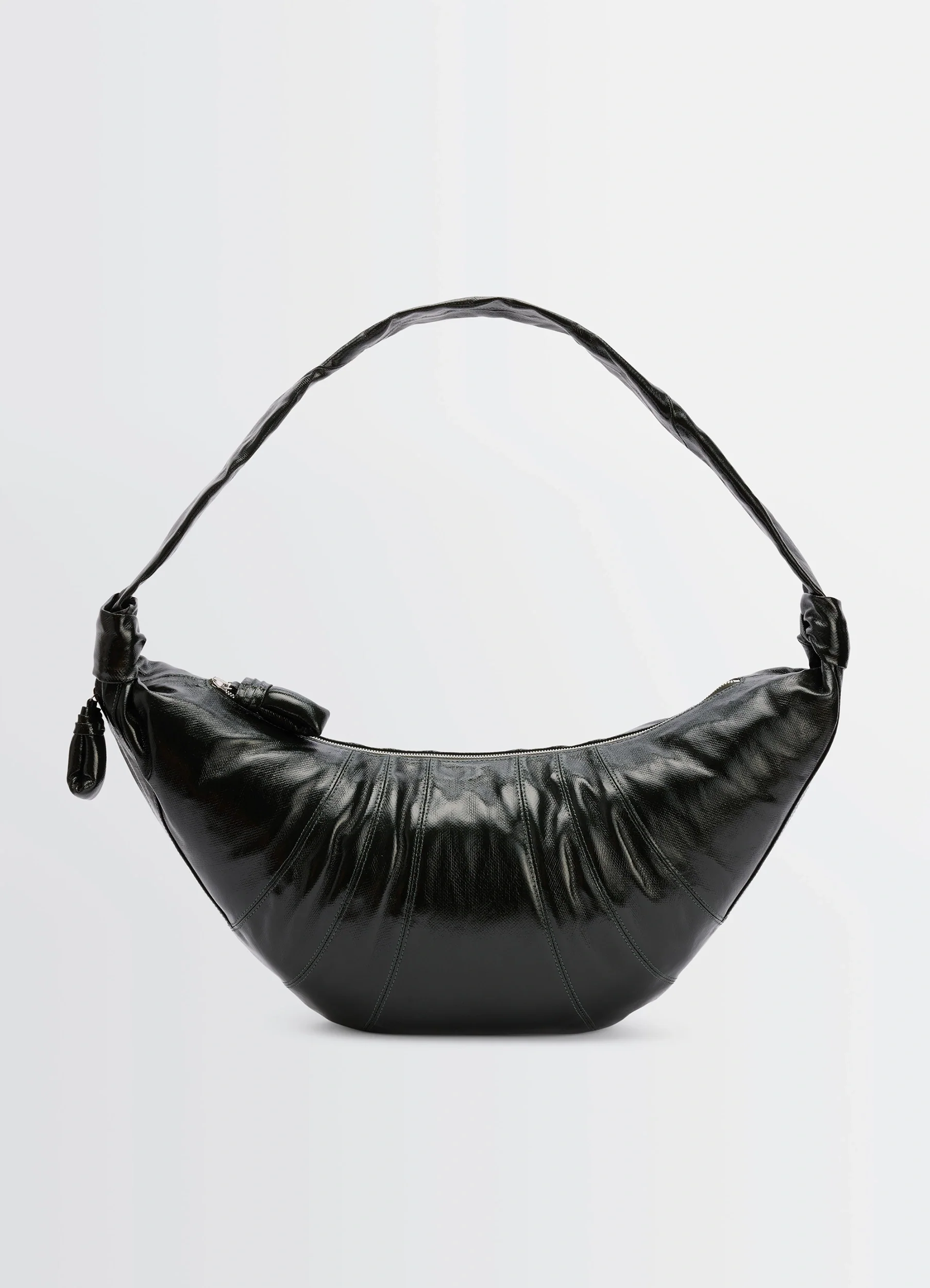 LARGE CROISSANT BAG IN COATED COTTON