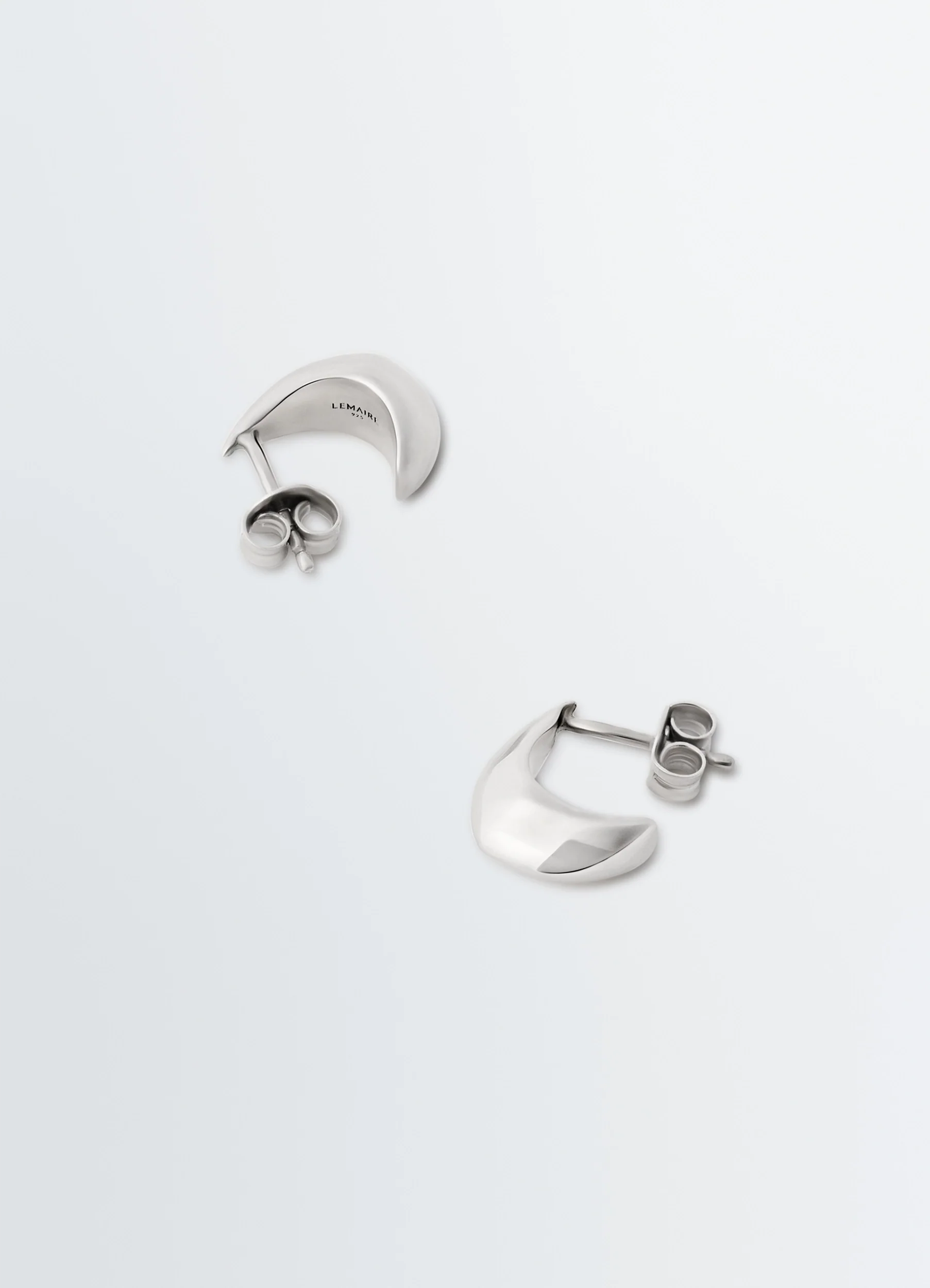 MICRO DROP EARRINGS IN SLIVER - Image 3
