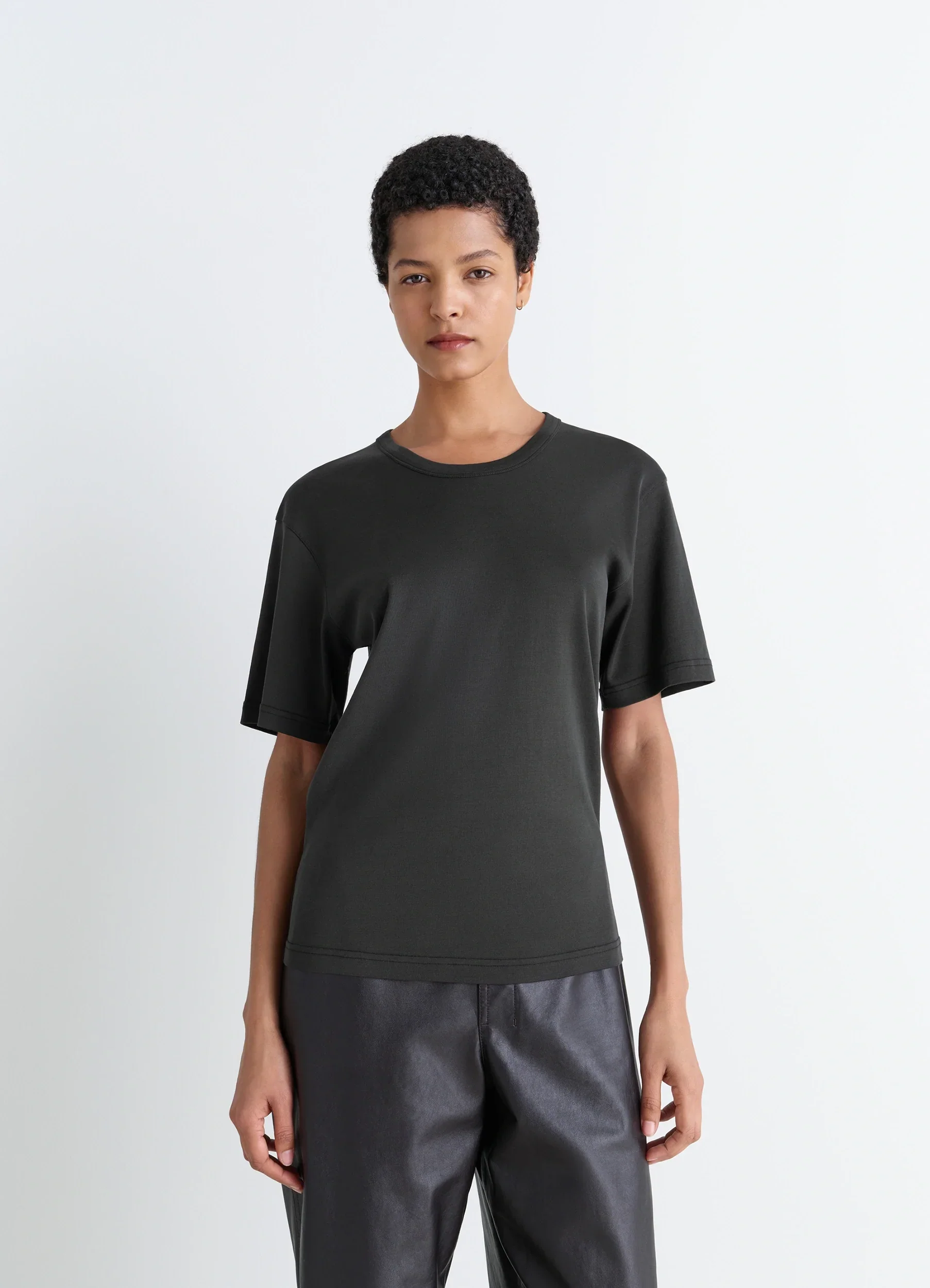 RIB T-SHIRT IN JERSEY