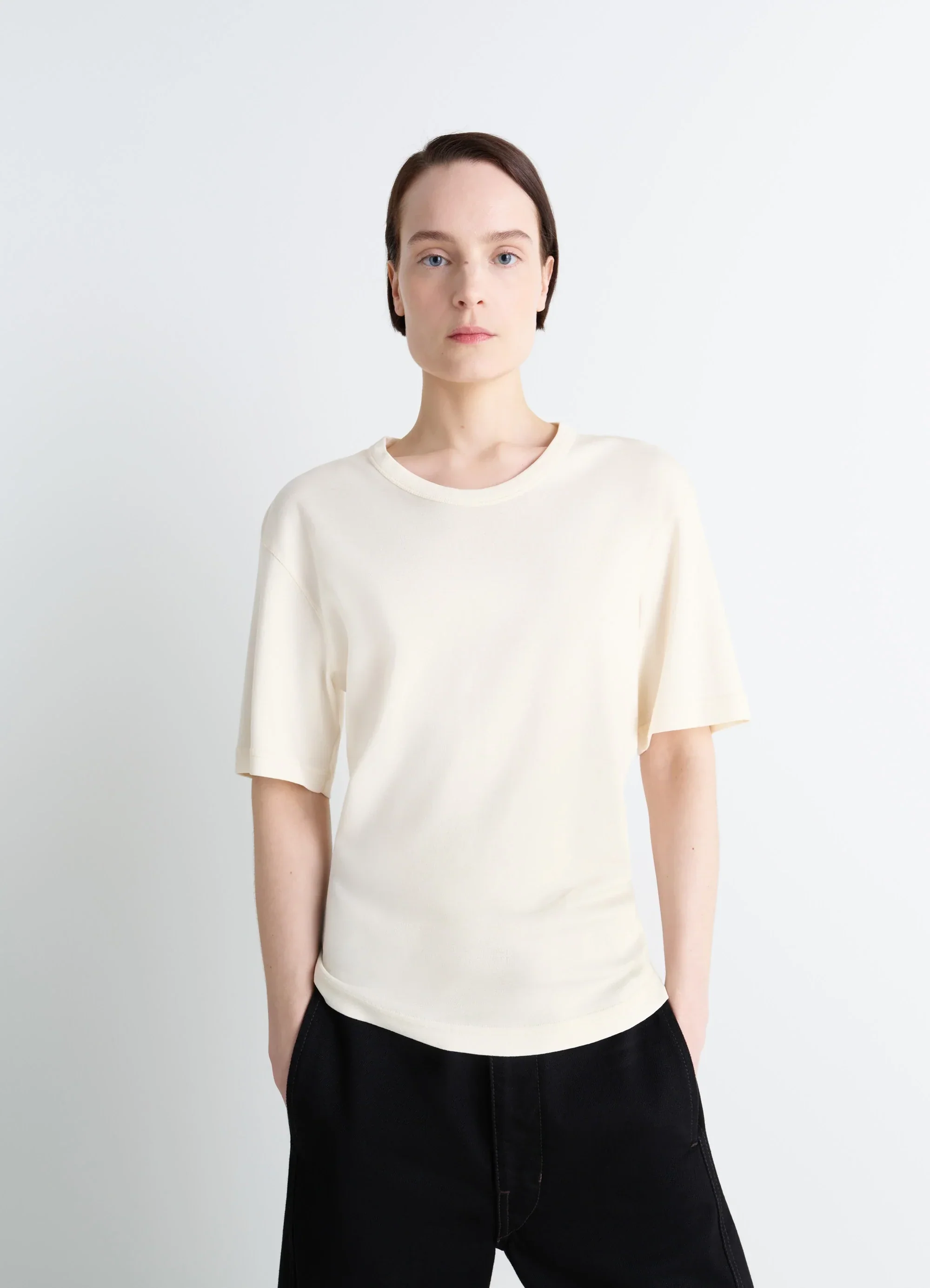 RIB T-SHIRT IN JERSEY