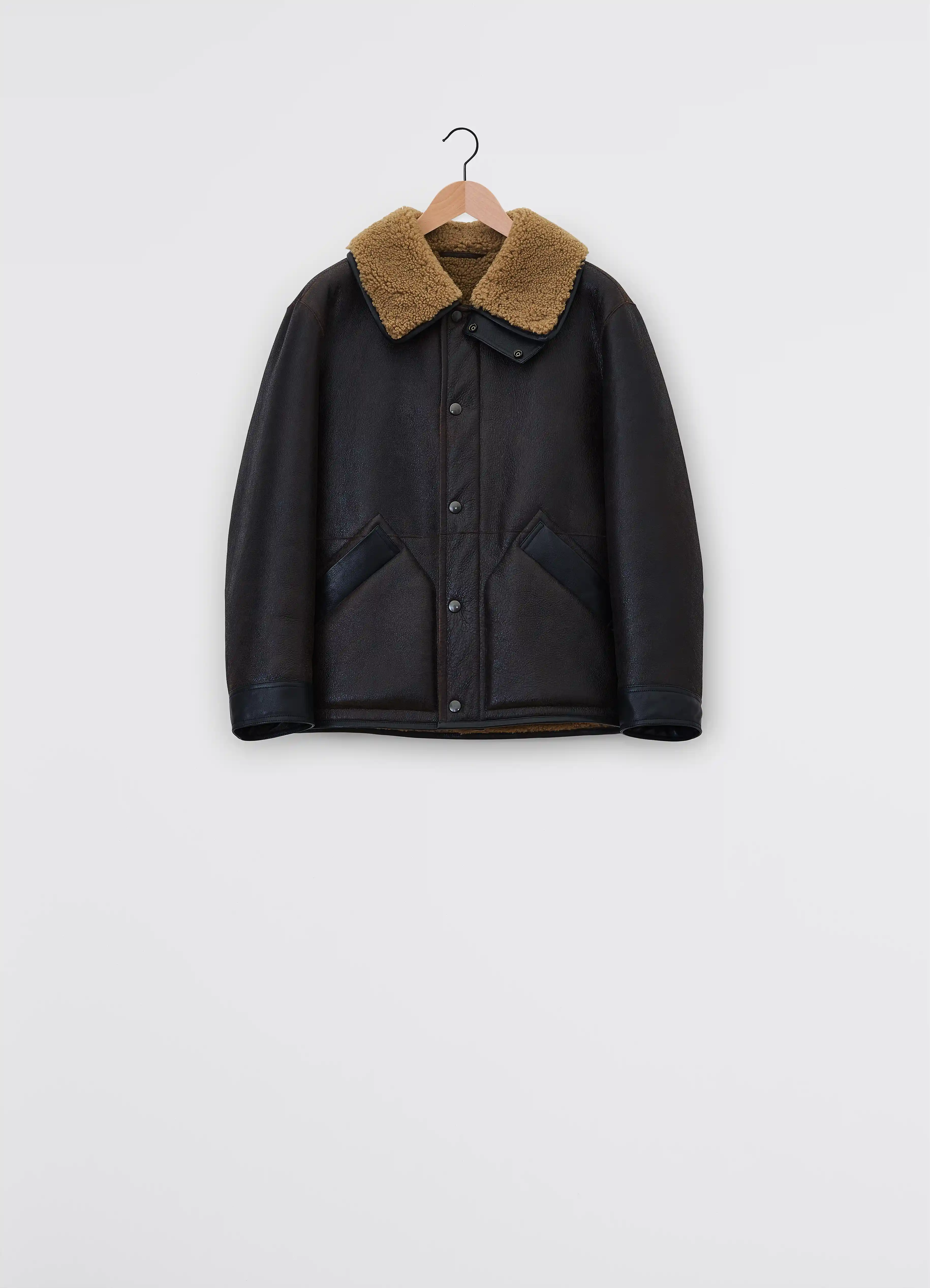 SHEARLING COAT IN LEATHER - Image 5