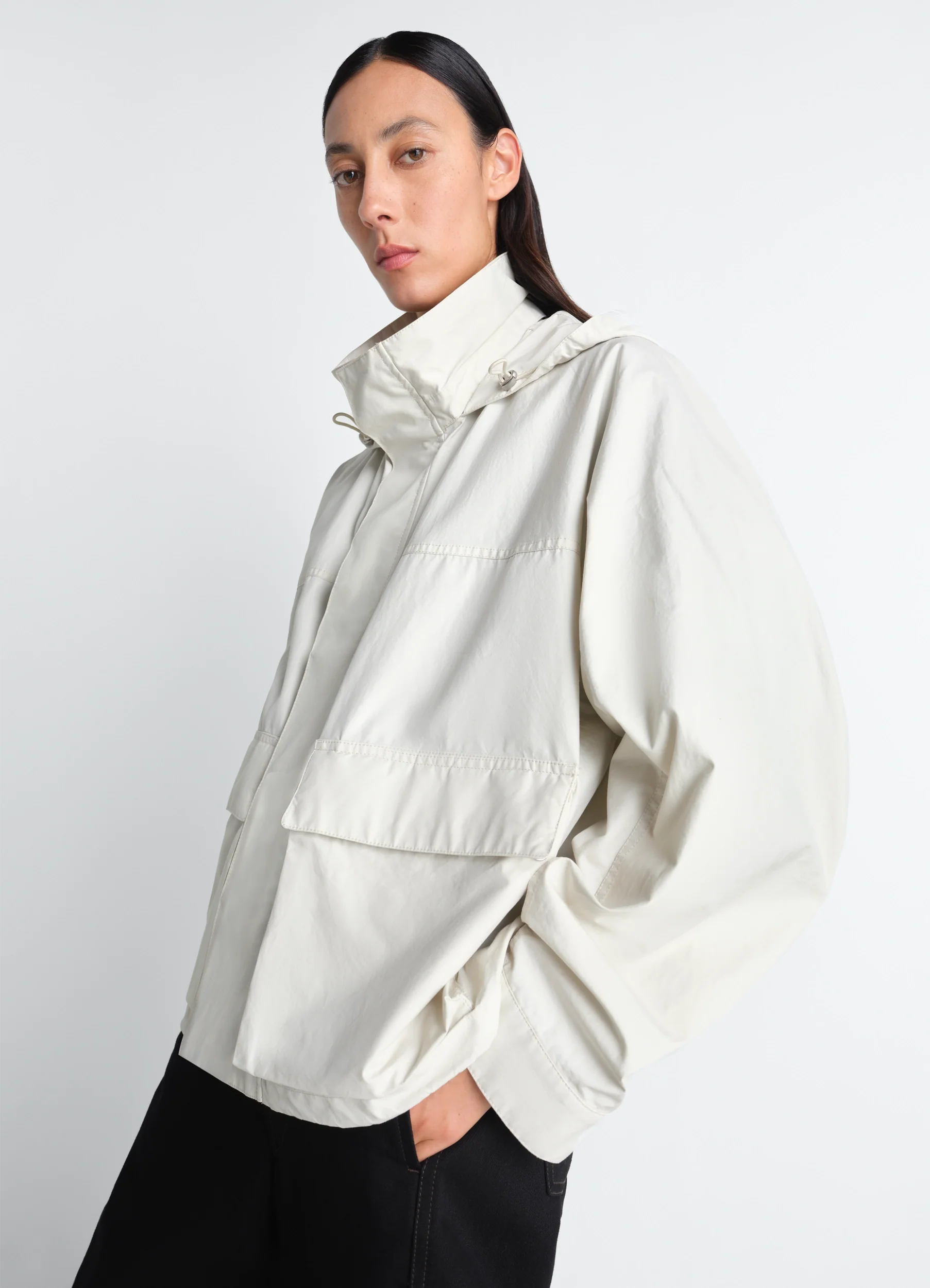 SHORT RAIN PARKA IN VENTILE® COTTON