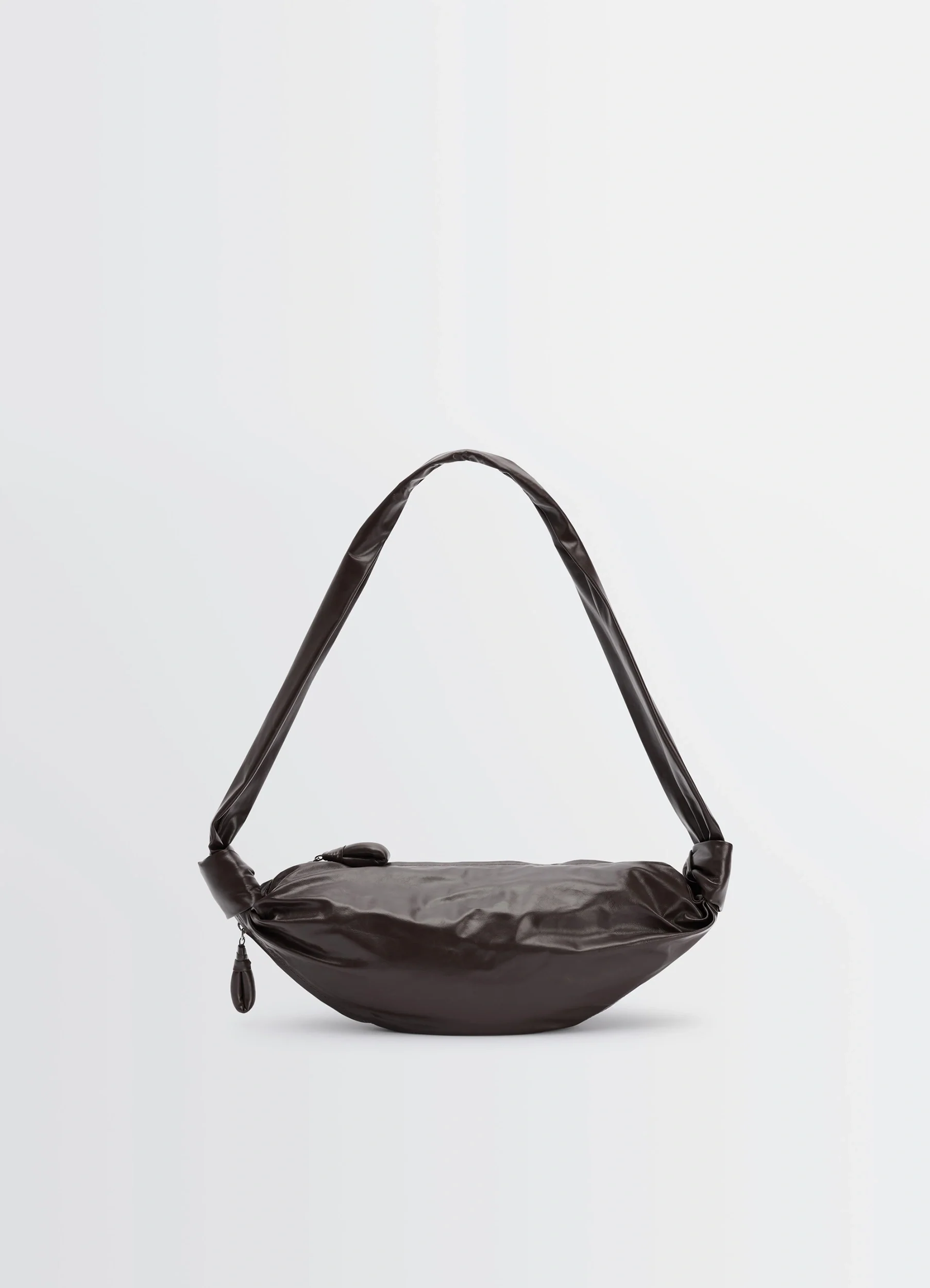 SMALL SOFT CROISSANT BAG IN PAPER LEATHER