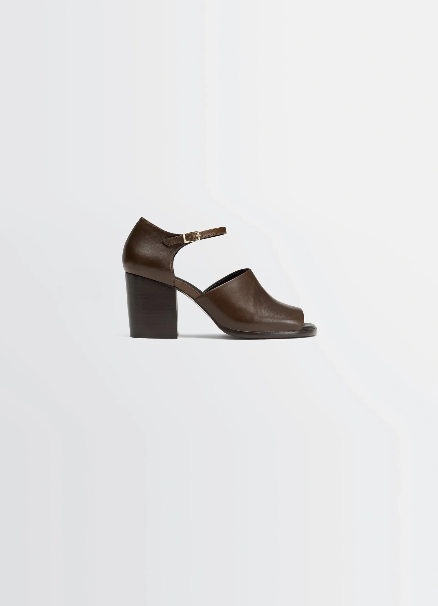 SQUARE HEELED SANDALS WITH 80MM HEEL