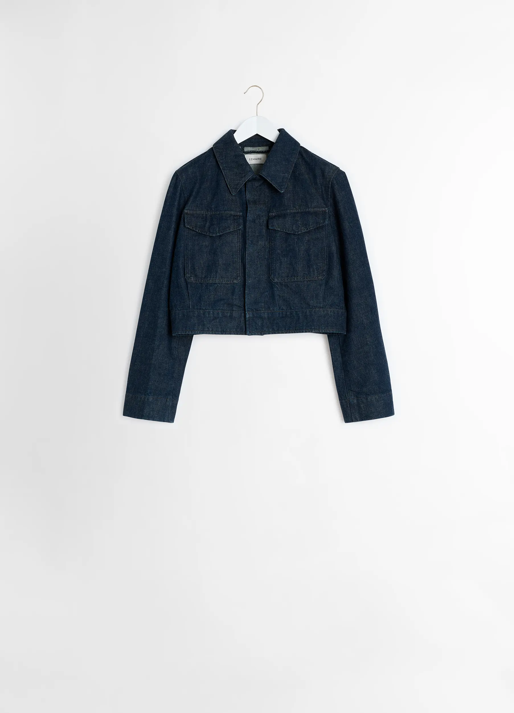 TWO POCKET CROPPED JACKET IN DENIM - Image 5