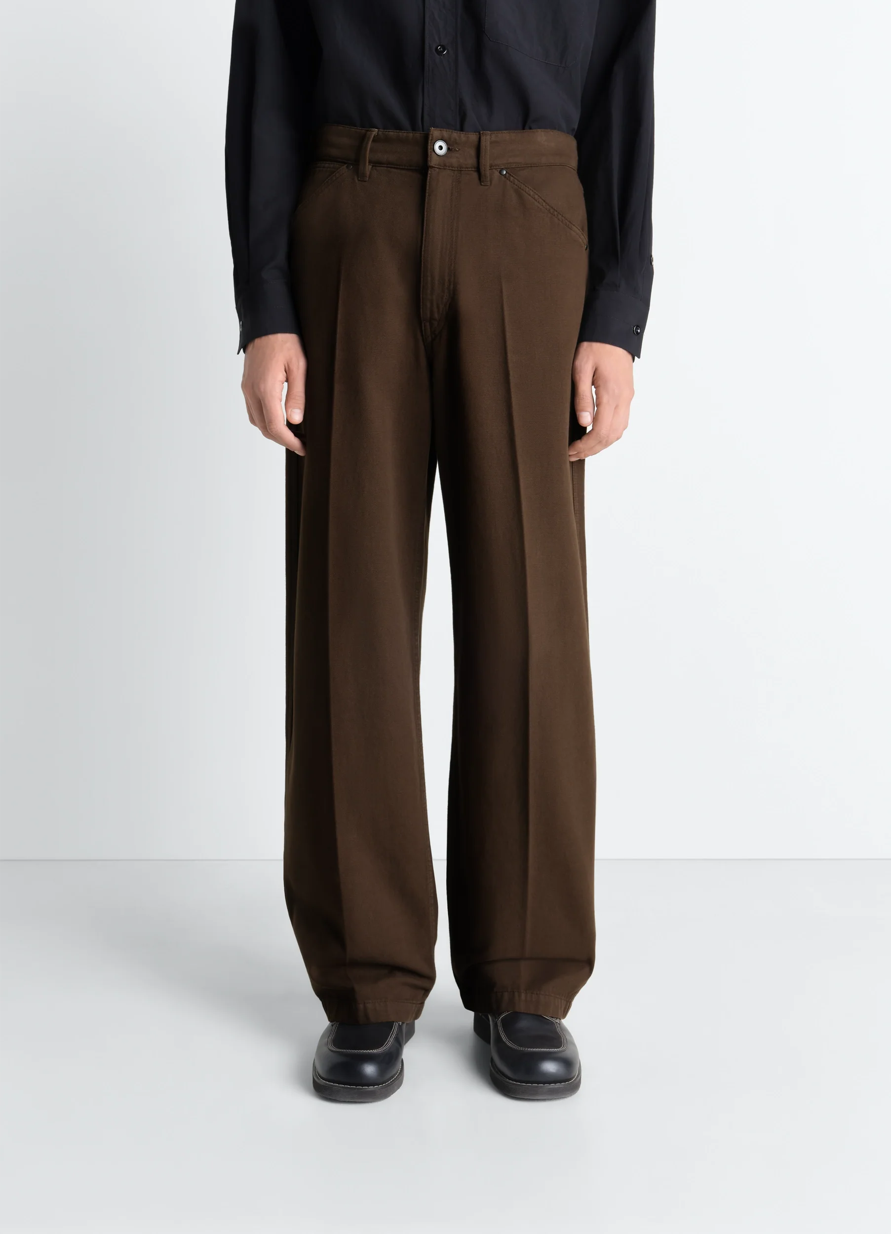 WIDE PANTS IN DYED BROKEN TWILL - Image 2